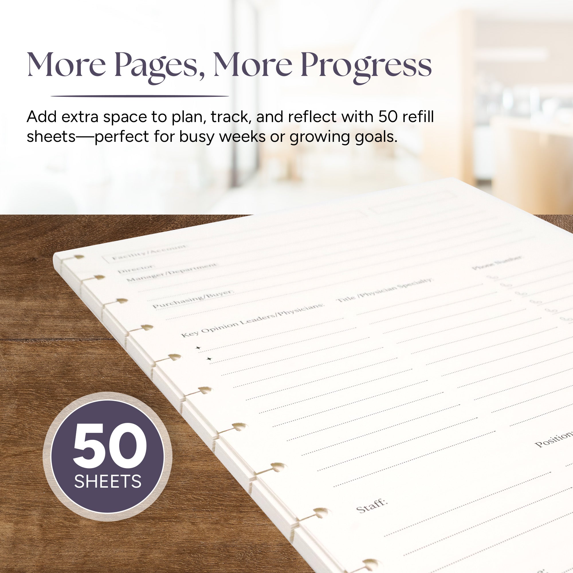 MedRep Planner 50 Sheets Pack