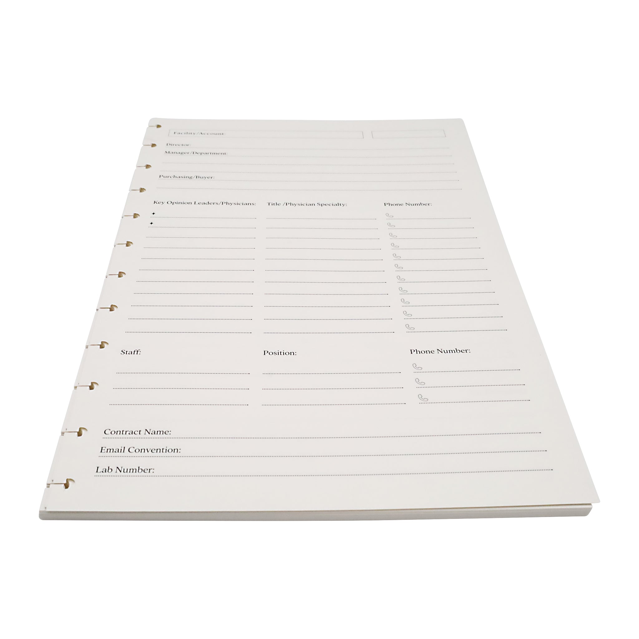 MedRep Planner 50 Sheets Pack